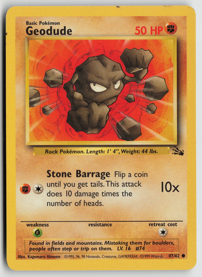 Geodude Common Fossil 47/62 MP