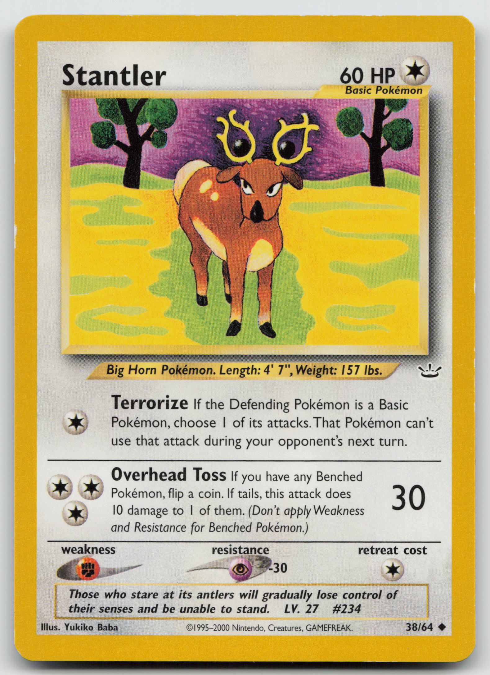 Stantler Uncommon Unlimited N3 38/64 NM