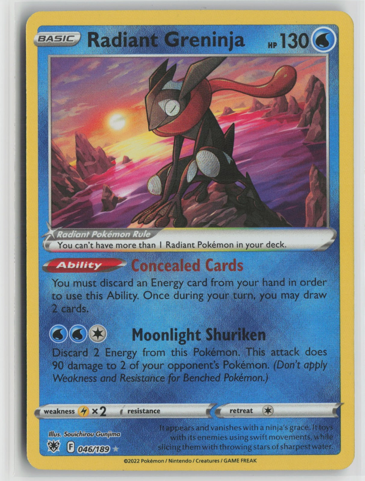 Radiant Greninja Radiant Rare Holo SWSH10 046/189 NM