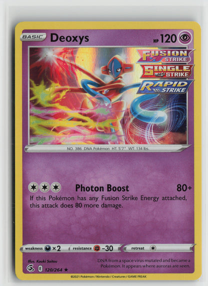 Deoxys Holo Rare SWSH08: Fusion Strike 120/264 NM