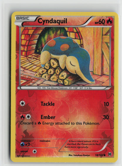 Cyndaquil Common Reverse Holo BKT 18/162 LP