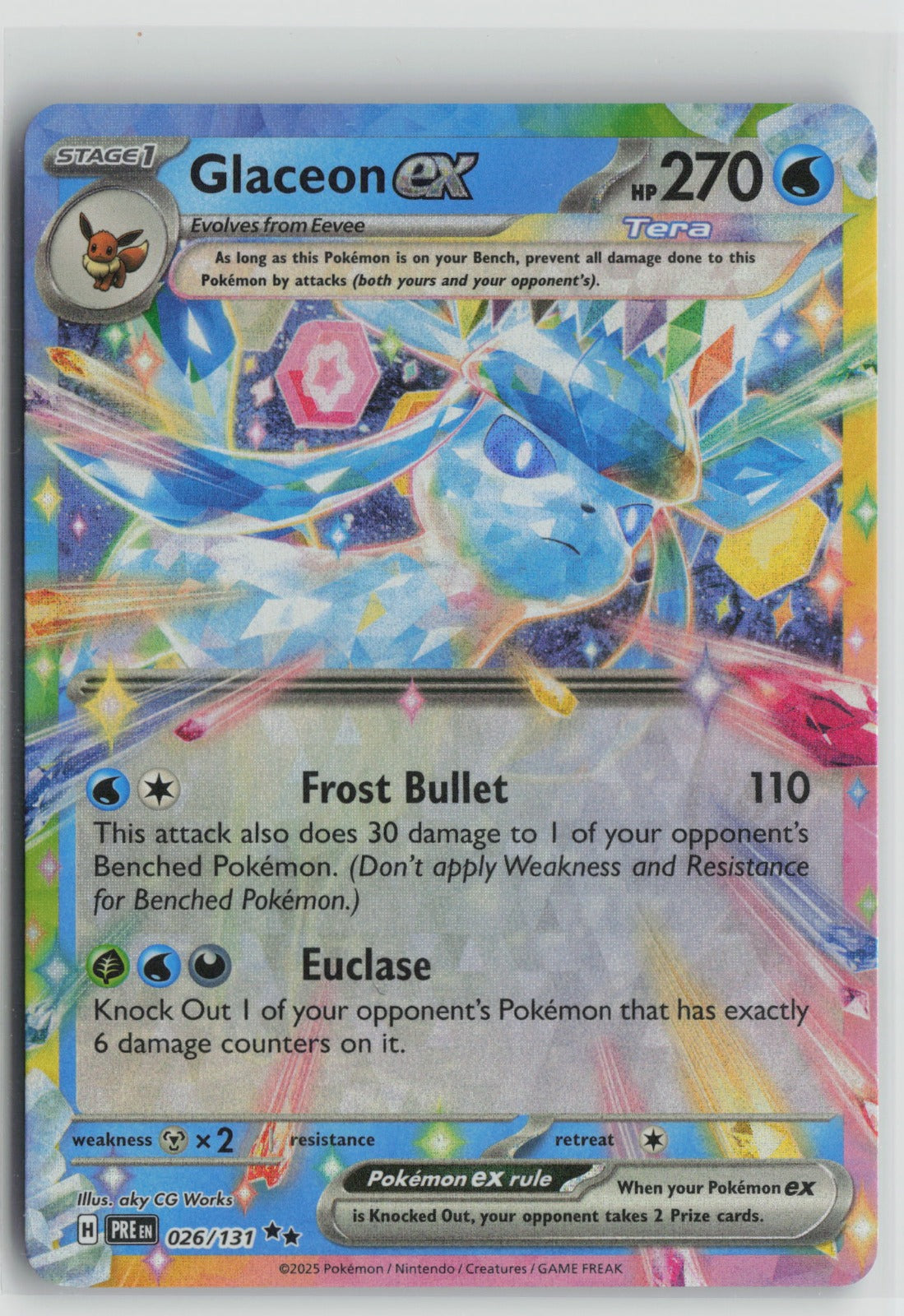 Glaceon ex - Double Rare Holo PRE 026/131 NM