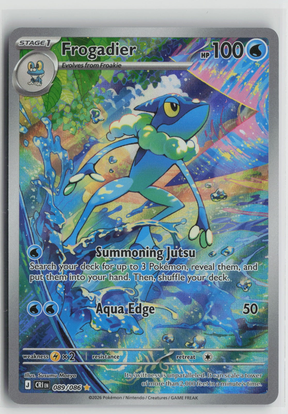 Frogadier - Illustration Rare Holo CRI 089/086 NM