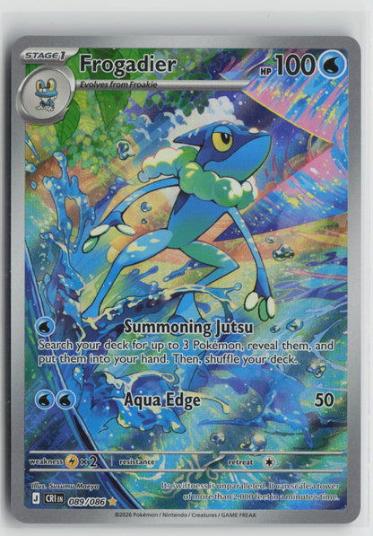 Frogadier - Illustration Rare Holo CRI 089/086 NM