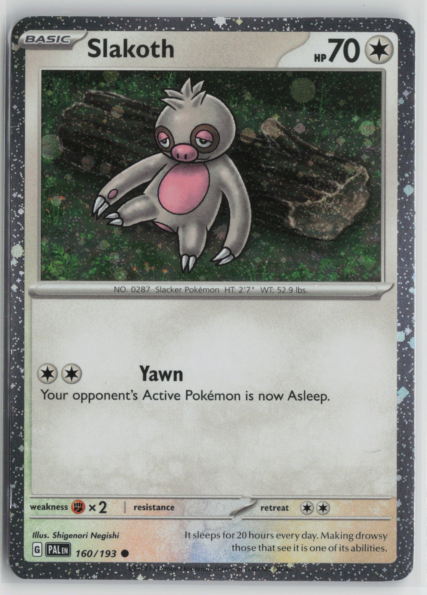 Slakoth (Cosmos Holo) Common Holo MCAP 160/193 NM