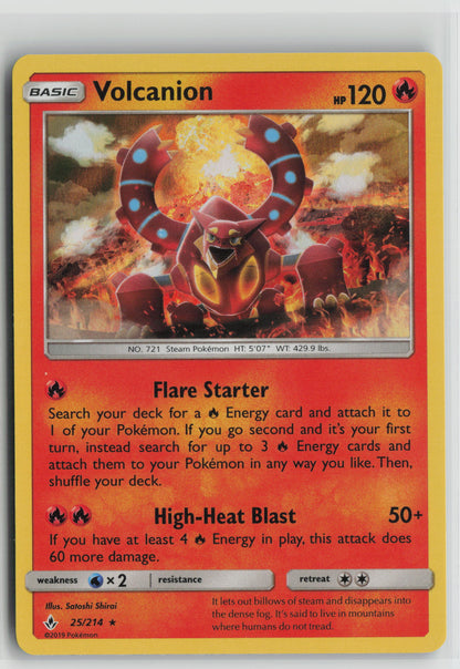 Volcanion Holo Rare Holo SM10 25/214 NM