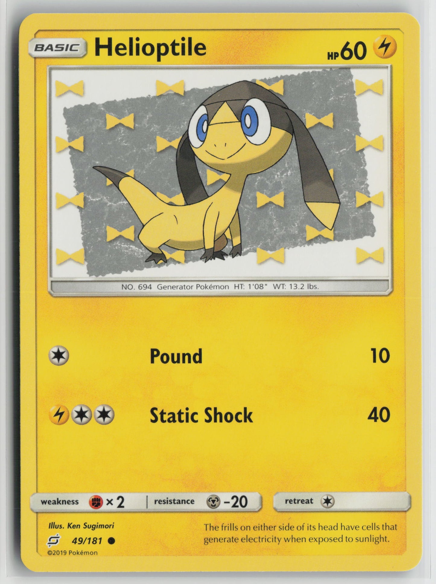 Helioptile Common SM - Team Up 49/181 NM