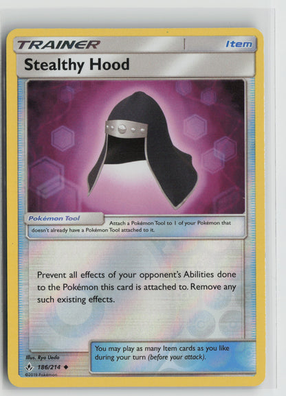 Stealthy Hood Uncommon Reverse Holo SM10 186/214 NM