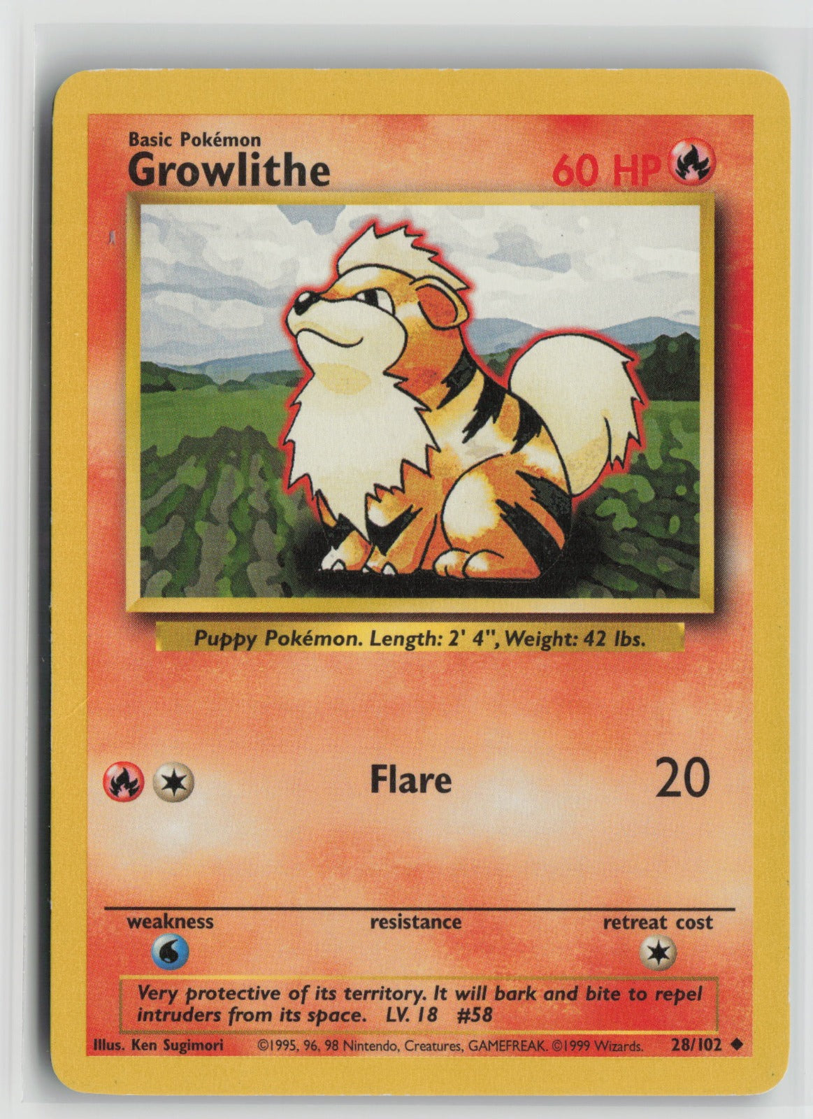 Growlithe Uncommon BS 028/102 HP