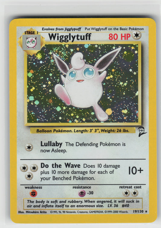 Wigglytuff Holo Rare Base Set 2 019/130 NM