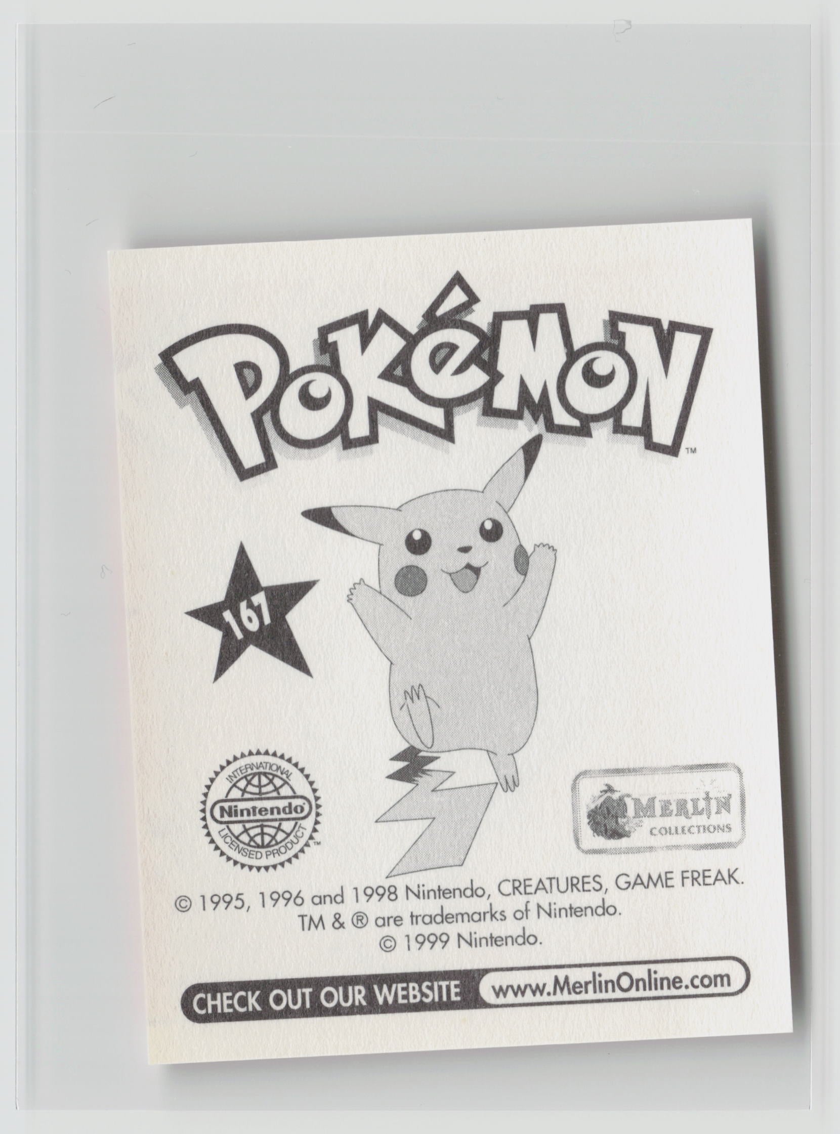 Magnemite - Merlin Topps Sticker 1999 #167 NM (Back)