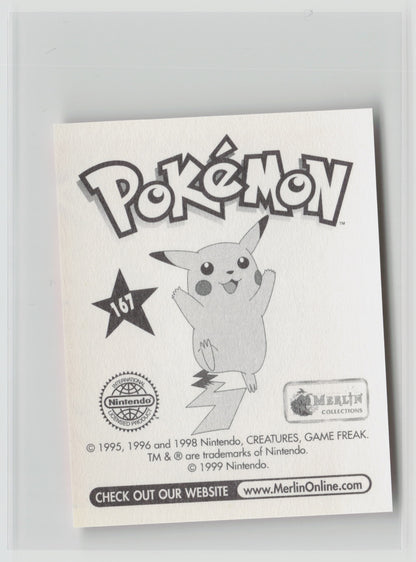 Magnemite - Merlin Topps Sticker 1999 #167 NM (Back)