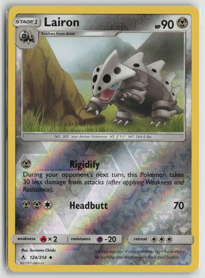 Lairon Uncommon Reverse Holo SM10 124/214 NM
