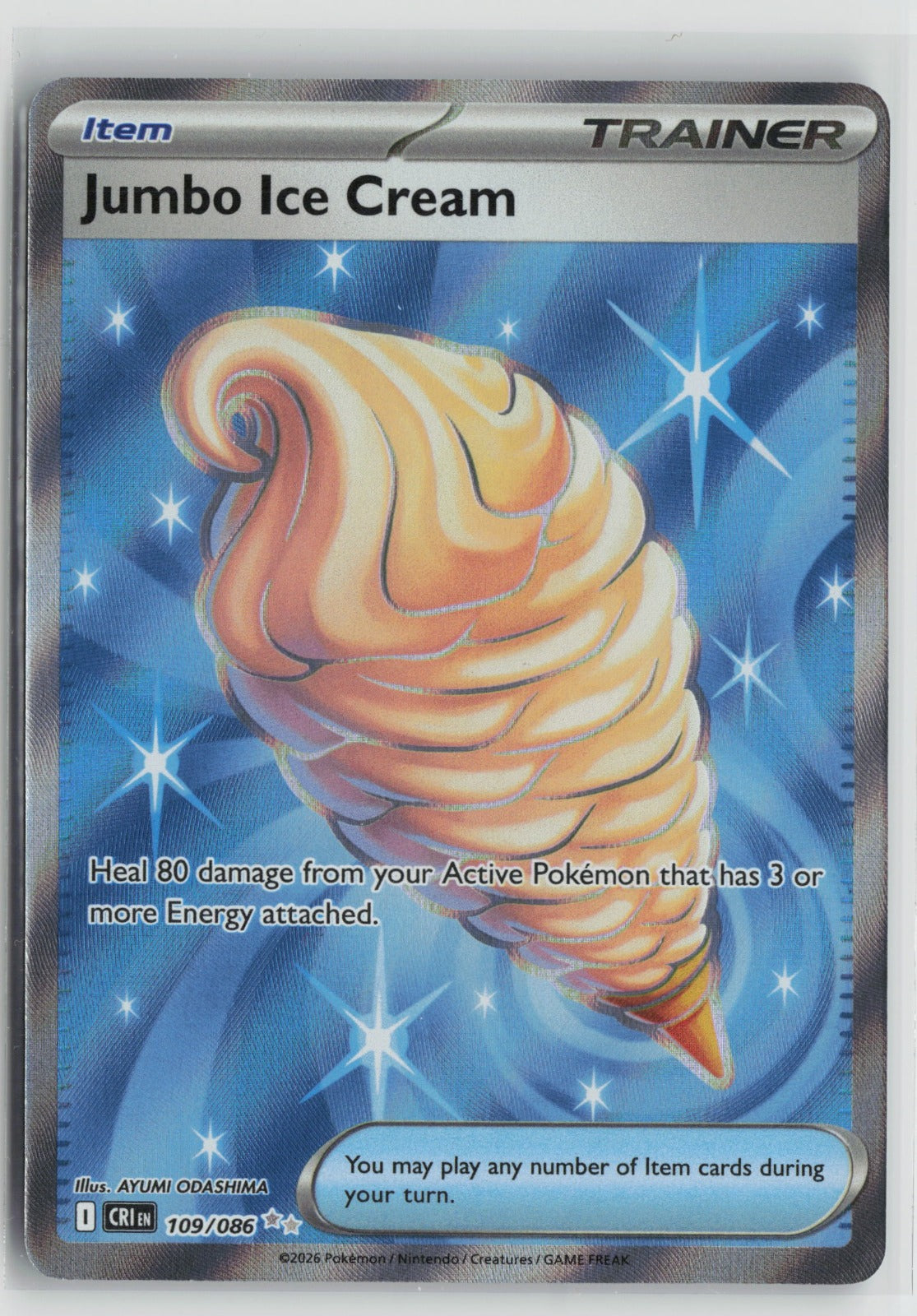 Jumbo Ice Cream Ultra Rare Holo CRI 109/086 NM