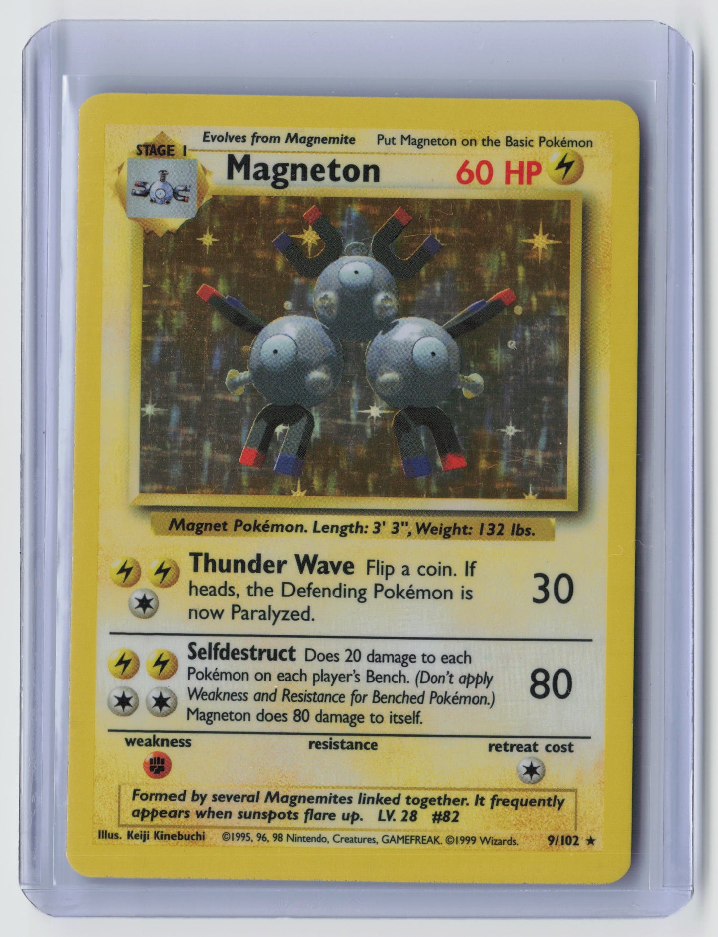 Magneton Holo Rare Base Set 009/102 LP