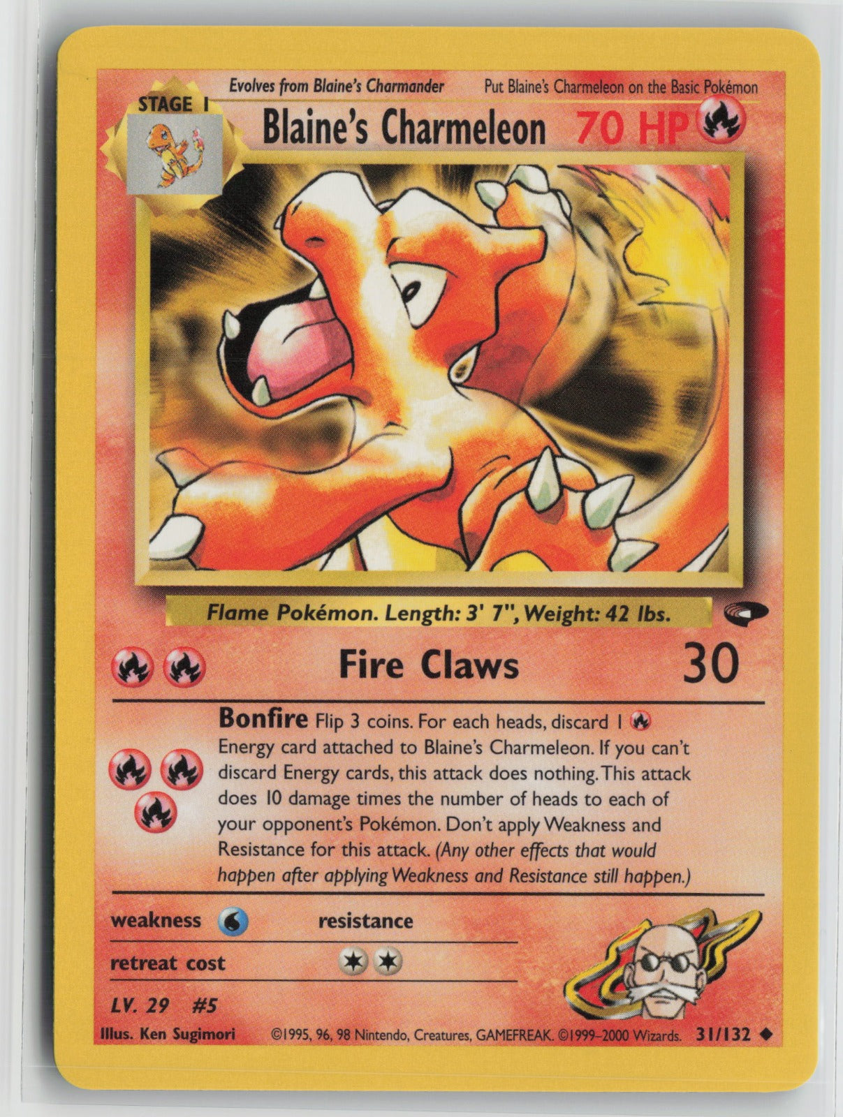 Blaine's Charmeleon Uncommon Unlimited G2 031/132 NM