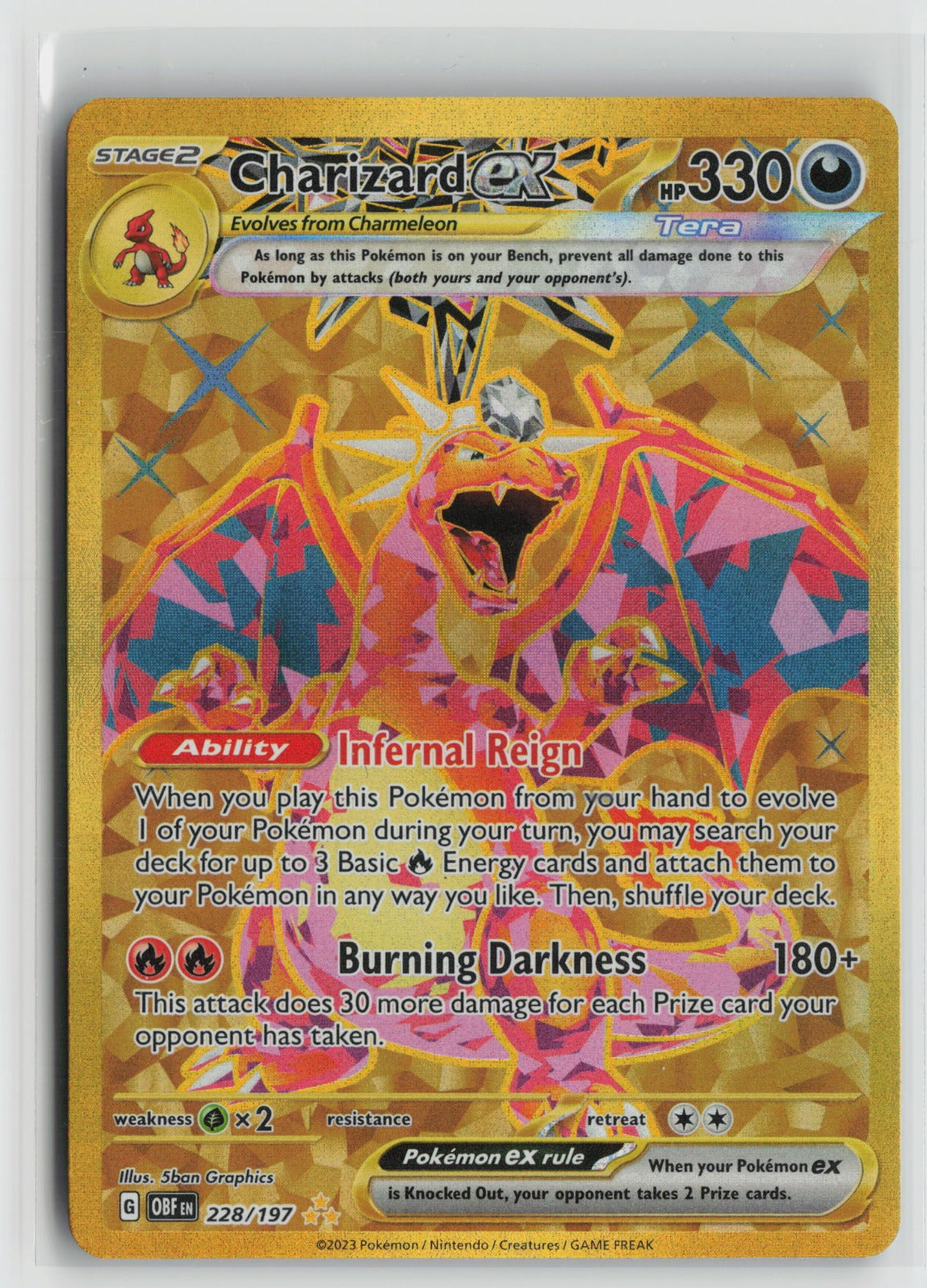 Charizard ex - Hyper Rare Holo OBF 228/197 NM