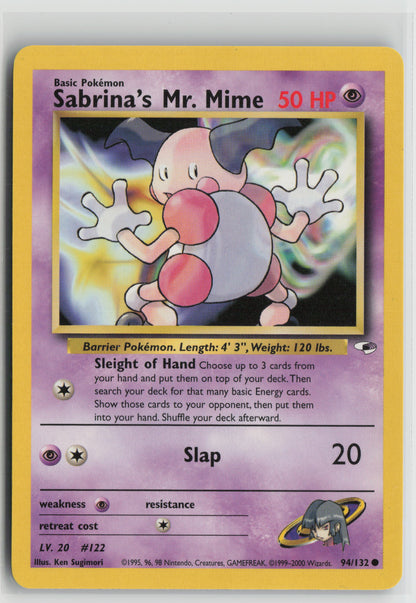 Sabrina's Mr. Mime Common Gym Heroes 094/132 LP
