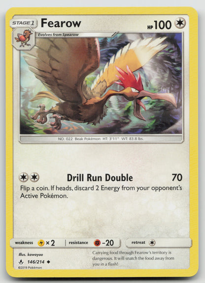 Fearow Uncommon Normal SM10 146/214 NM