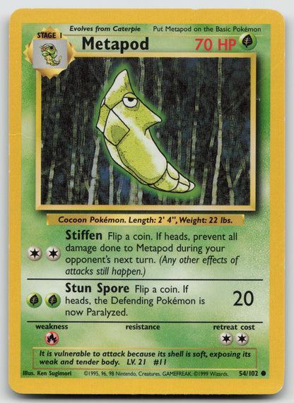 Metapod Common Normal BS 054/102 MP