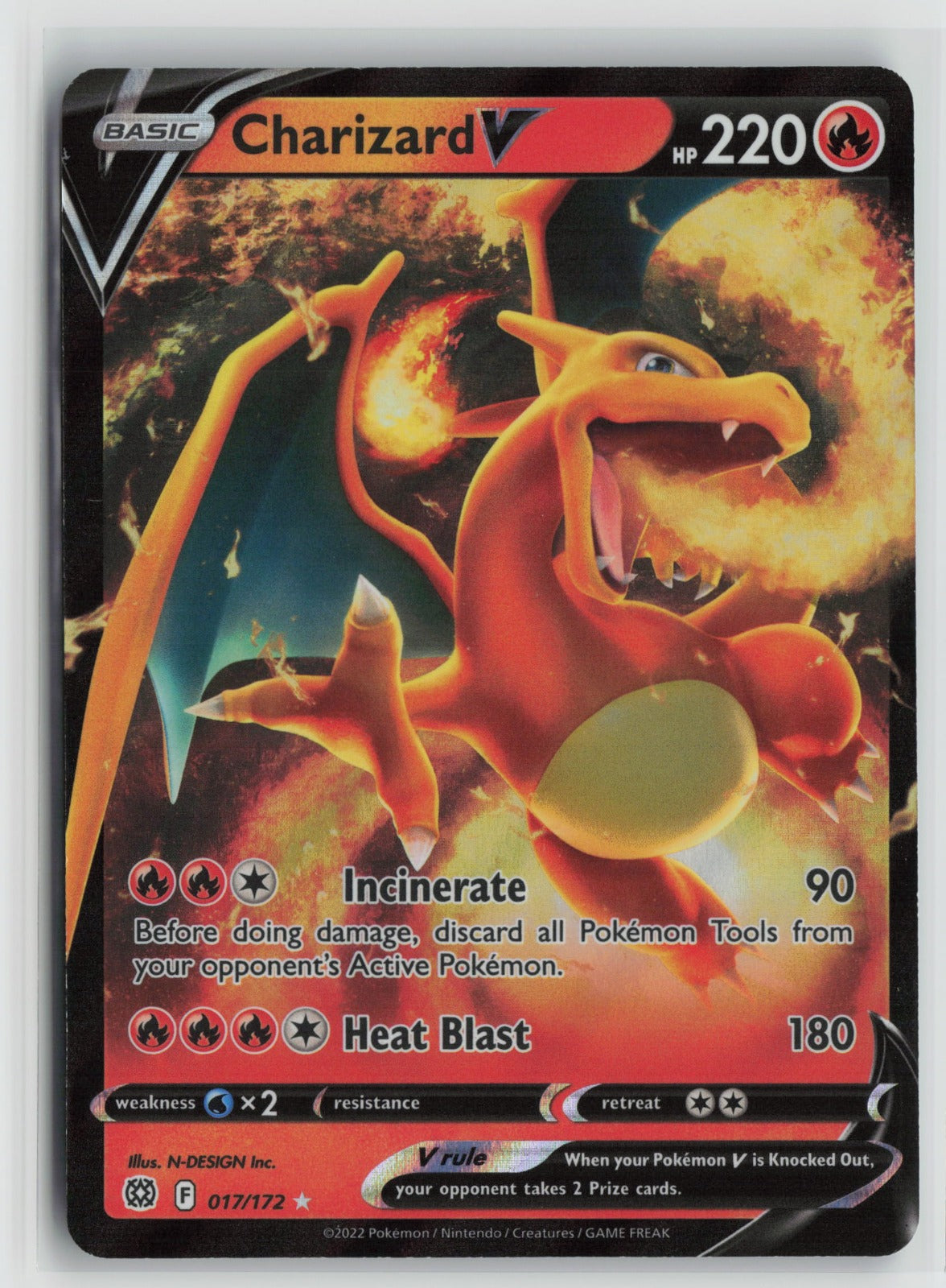Charizard V Ultra Rare Holo SWSH09 017/172 NM