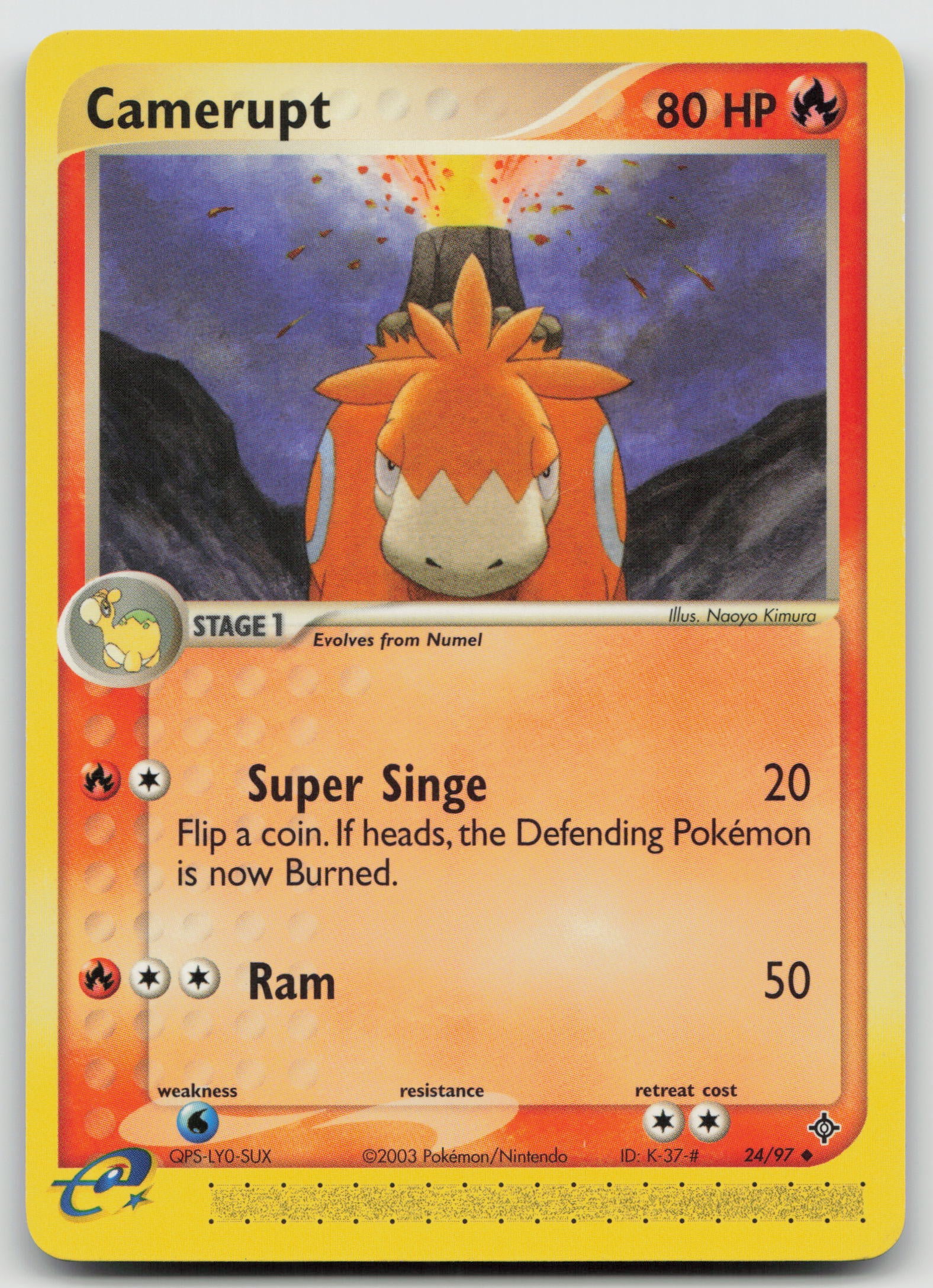 Camerupt Uncommon Normal DR 24/97 NM