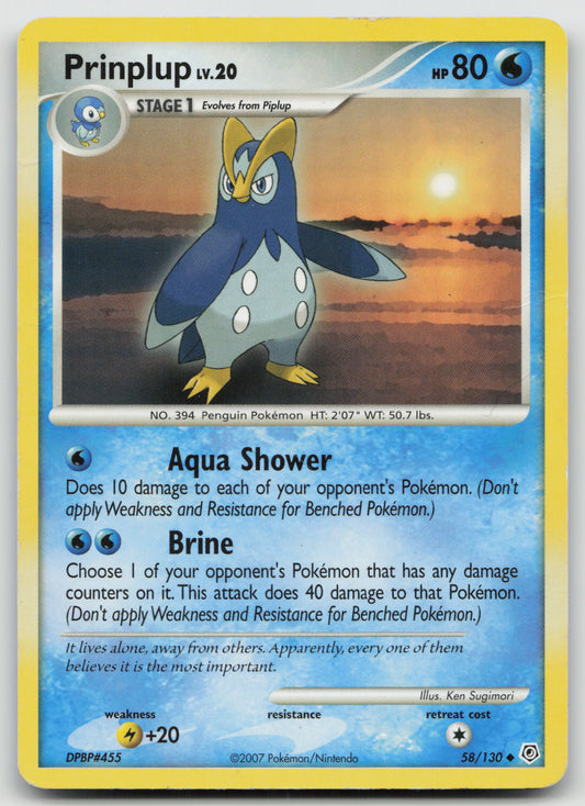 Prinplup Uncommon Normal DP 58/130 HP