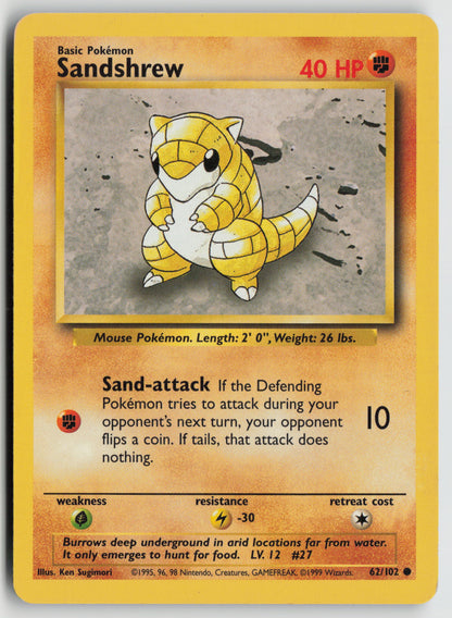 Sandshrew Common Base Set 062/102 MP
