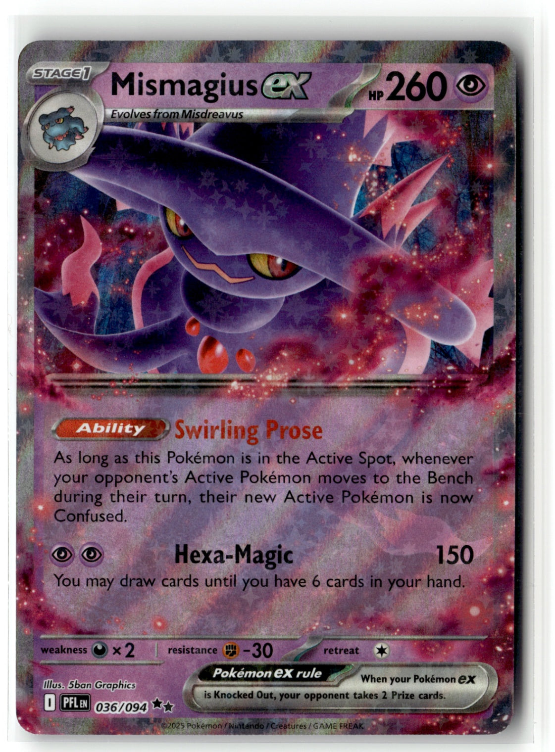 Mismagius ex - Double Rare ME02: Phantasmal Flames 036/094 NM