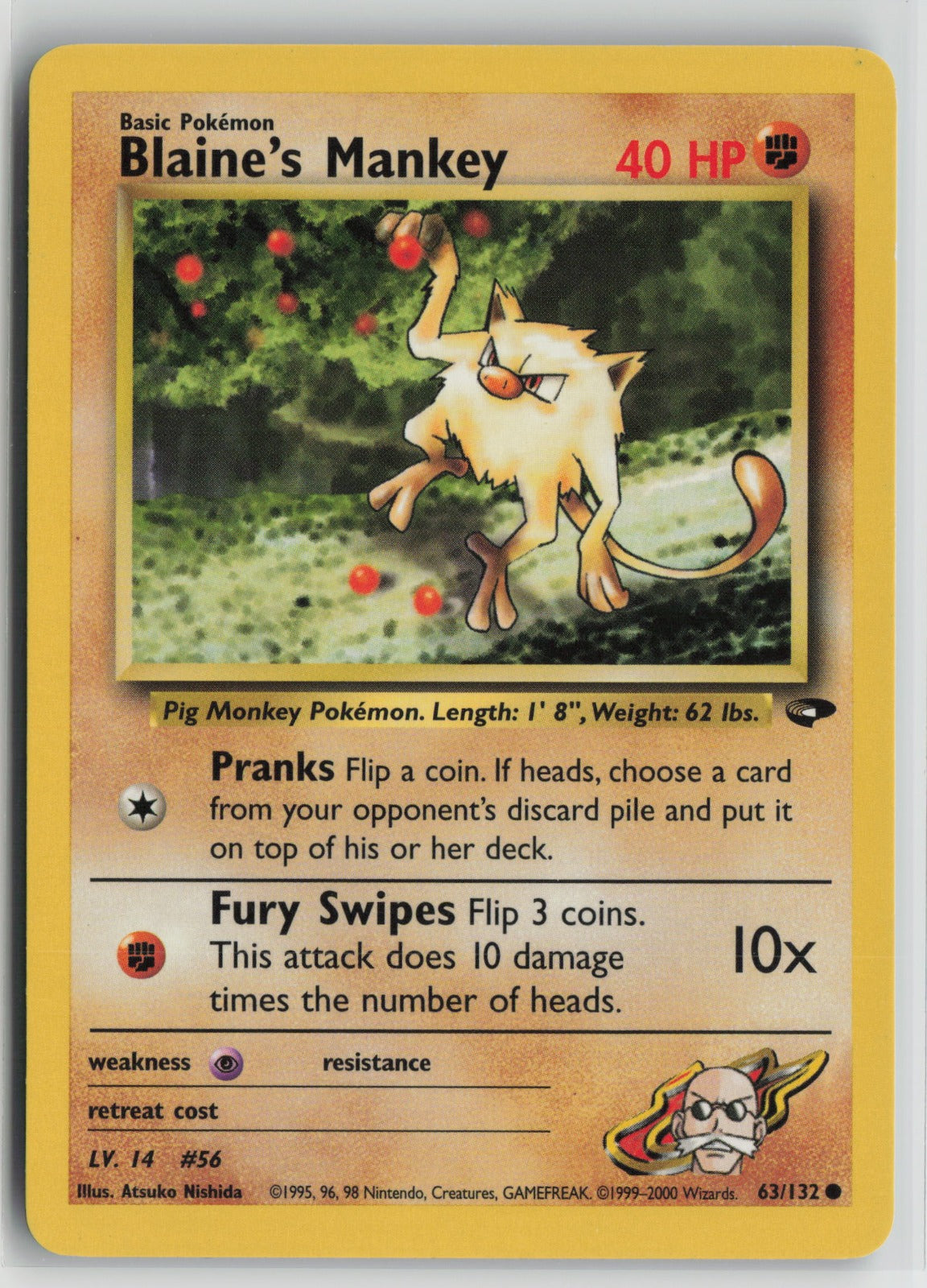 Blaine's Mankey Common Unlimited G2 063/132 LP
