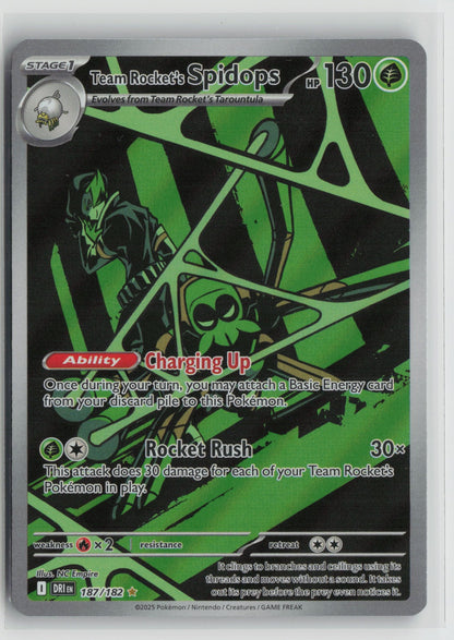 Team Rocket's Spidops - Illustration Rare Holo DRI 187/182 NM