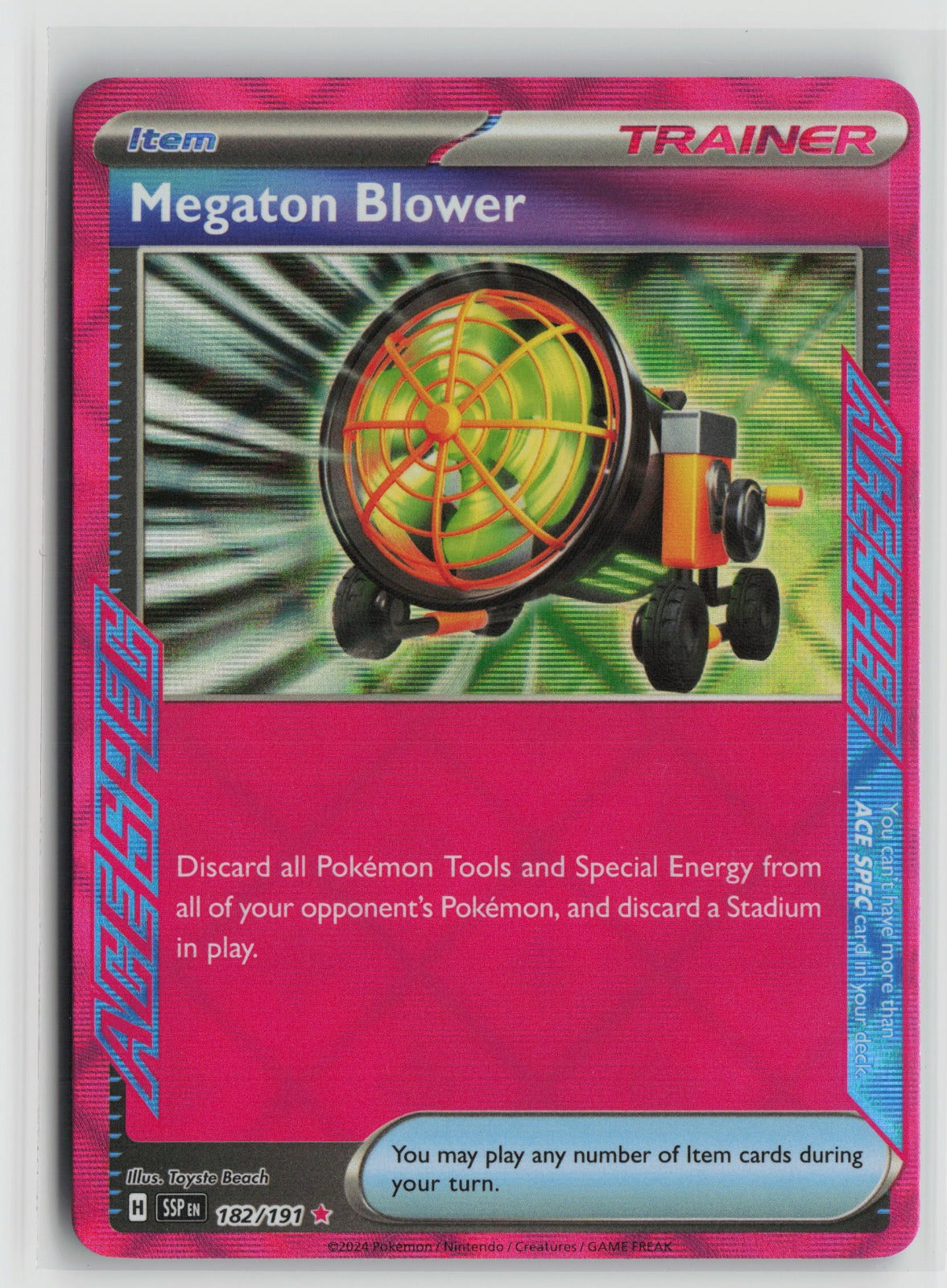 Megaton Blower ACE SPEC Rare Holo SSP 182/191 NM
