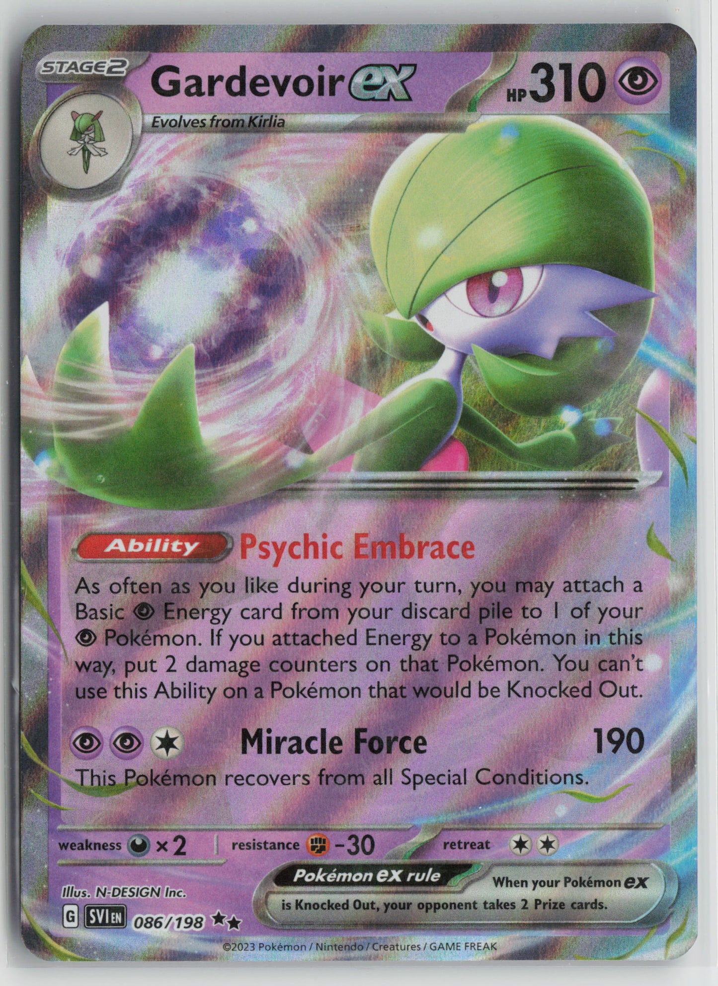 Gardevoir ex - Double Rare SV01: Scarlet & Violet Base Set 086/198 NM