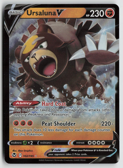 Ursaluna V Ultra Rare Holo SWSH12 102/195 NM