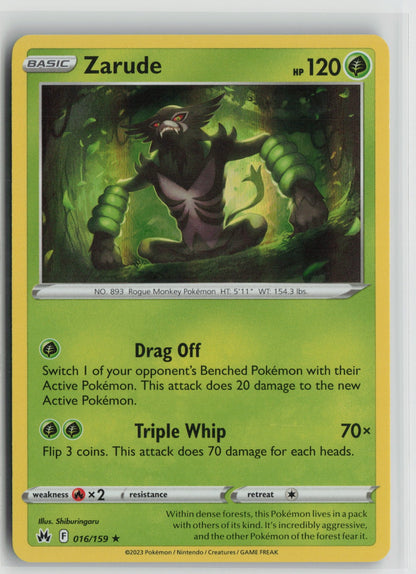 Zarude Holo Rare CRZ 016/159 NM