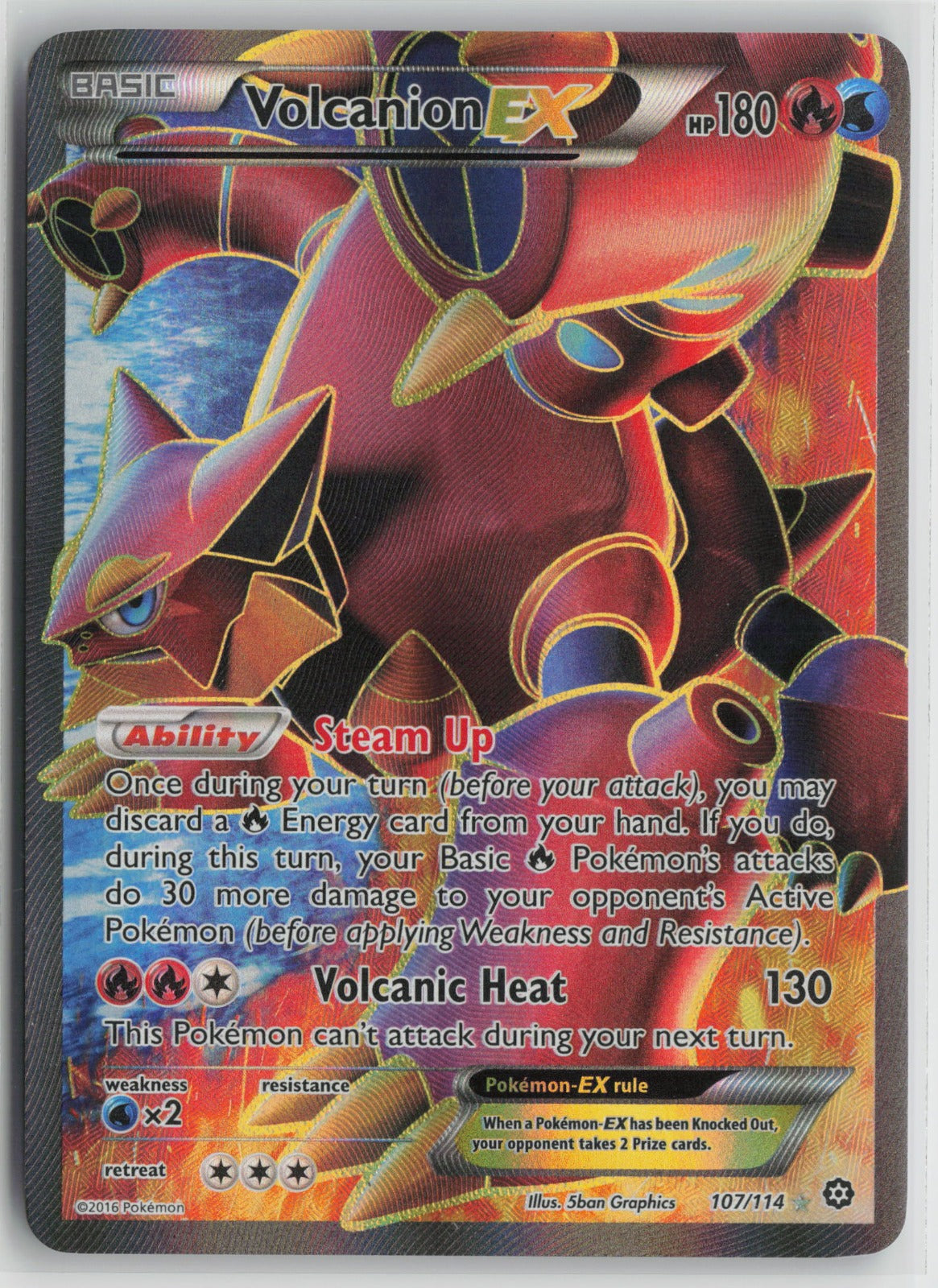 Volcanion EX (Full Art) Ultra Rare Holo STS 107/114 LP