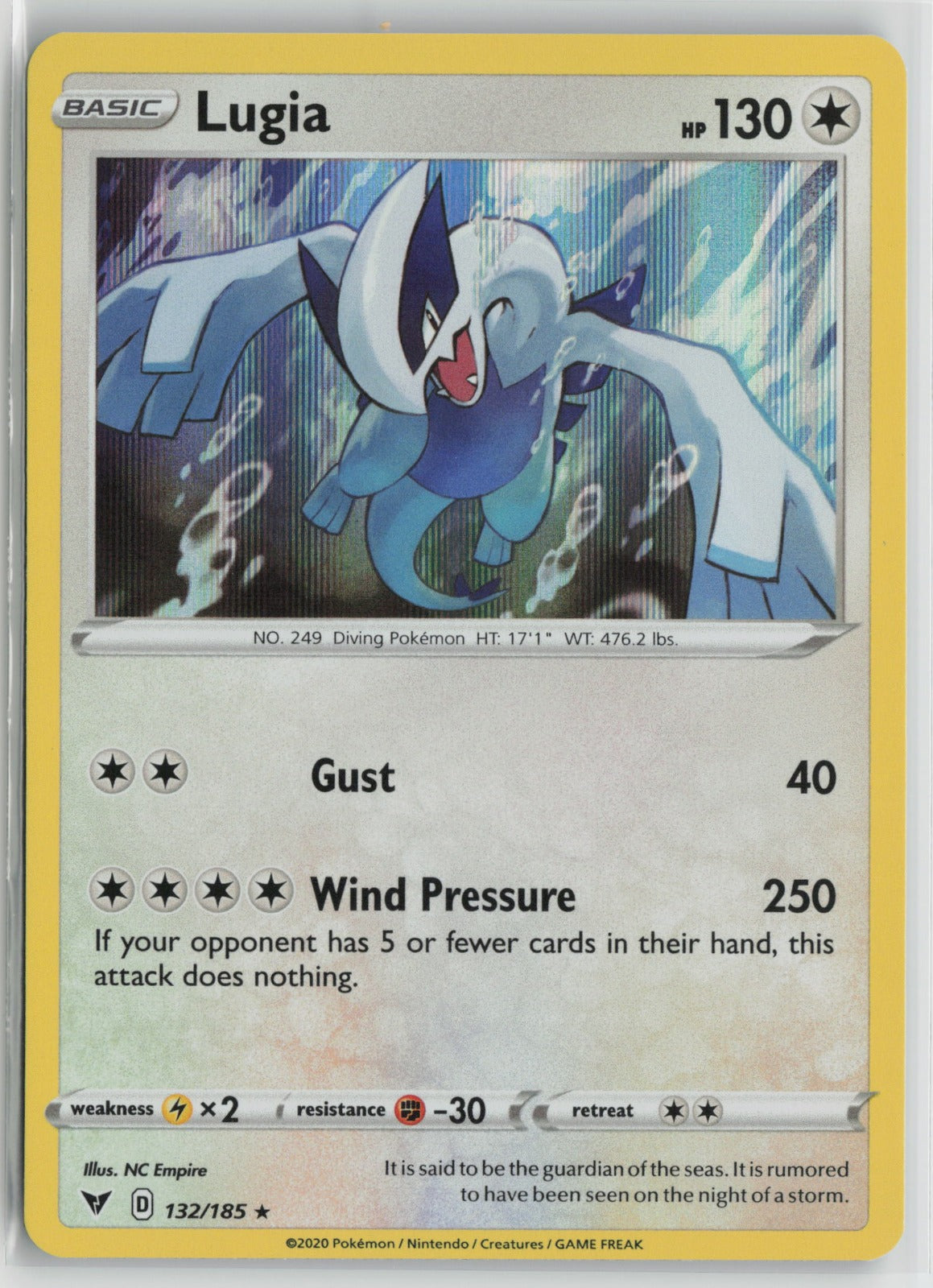 Lugia Holo Rare Holo SWSH04 132/185 NM- A