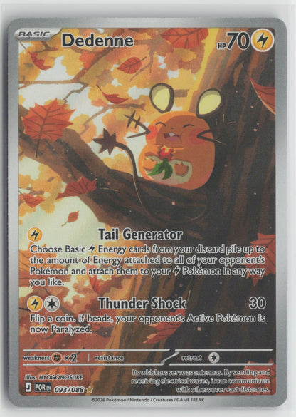 Dedenne Illustration Rare Holo POR 093/088 NM