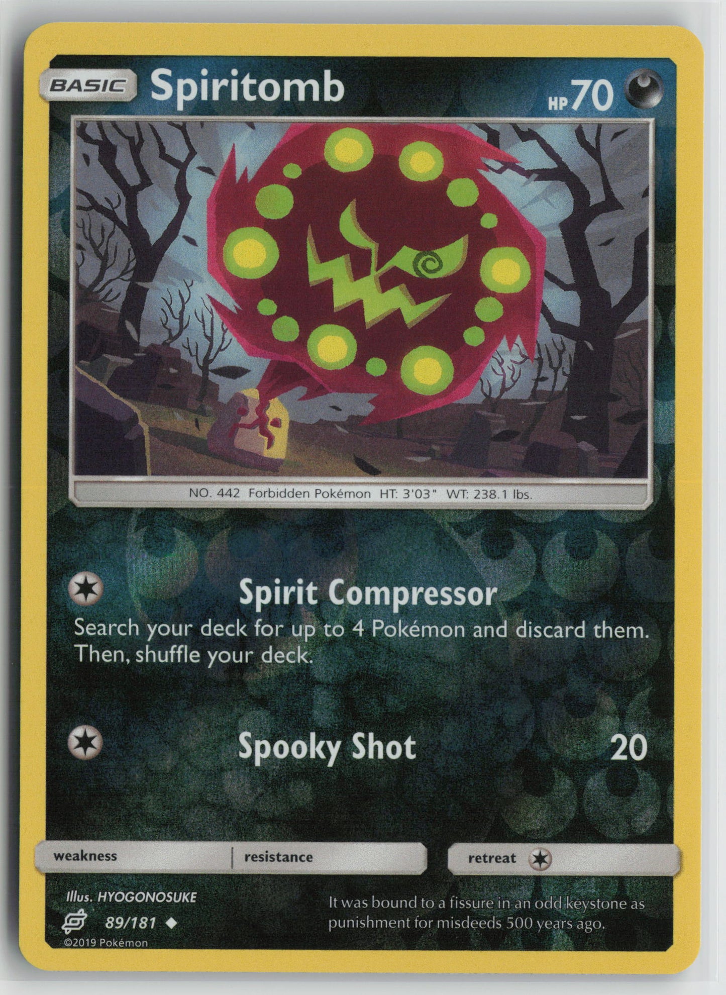 Spiritomb Uncommon SM Reverse- Team Up 89/181 NM