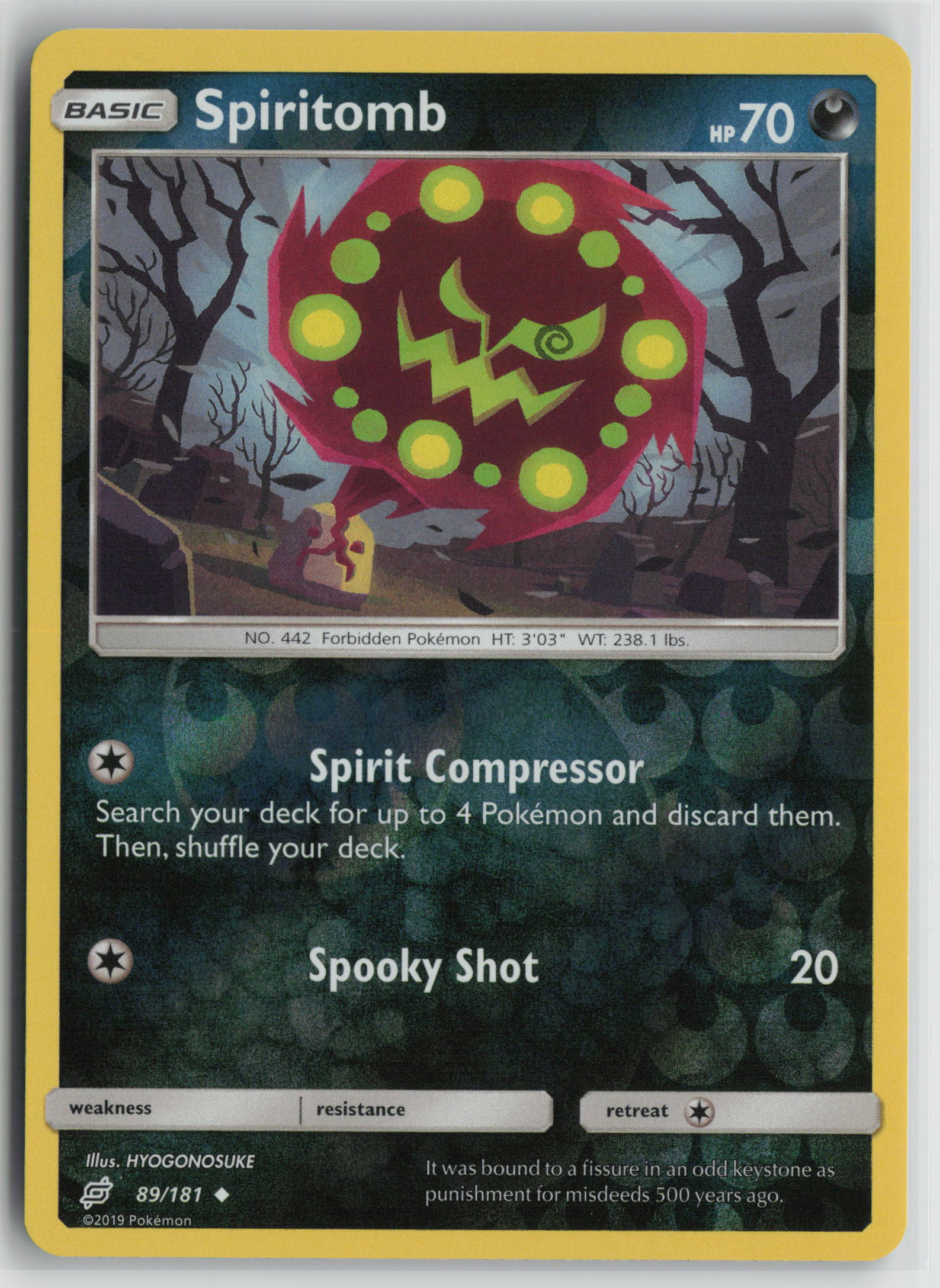 Spiritomb Uncommon SM Reverse- Team Up 89/181 NM