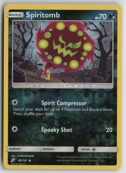 Spiritomb Uncommon SM Reverse- Team Up 89/181 NM