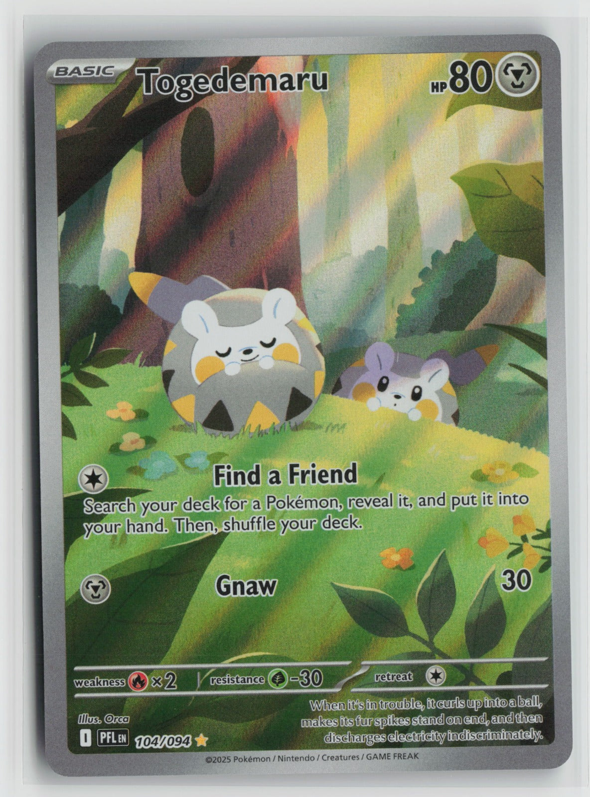Togedemaru - Illustration Rare Holo PFL 104/094 NM