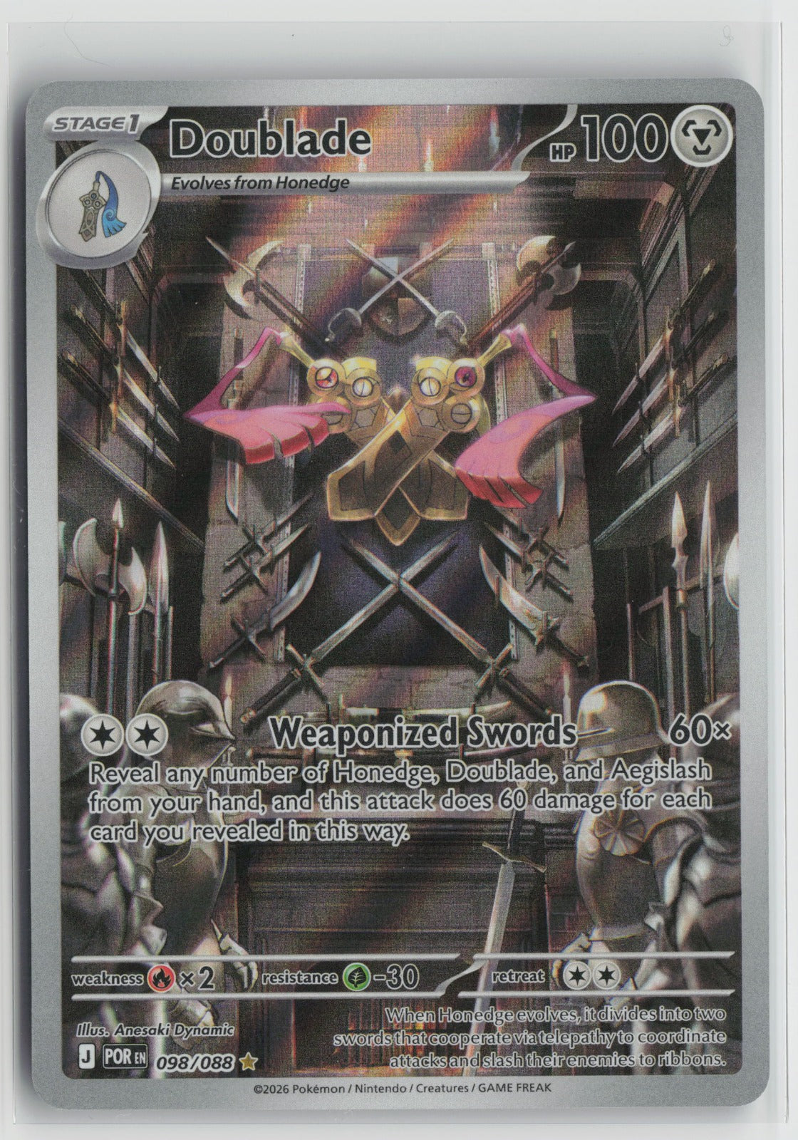 Doublade - Illustration Rare Holo POR 098/088 NM