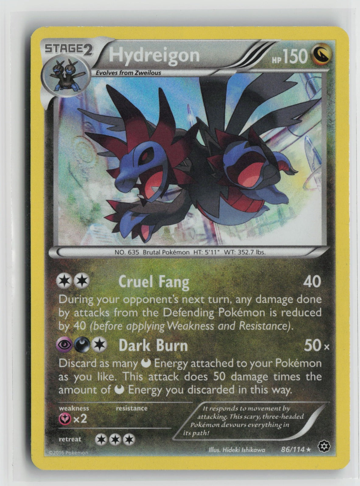 Hydreigon Holo Rare STS 86/114 MP