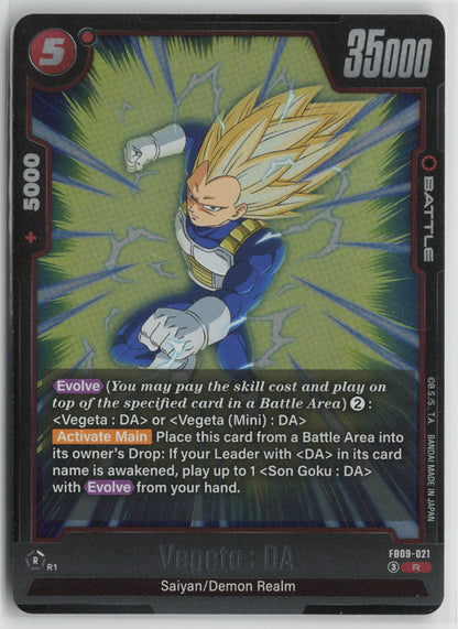Vegeta: DA Rare Holo FB09 FB09-021 LP