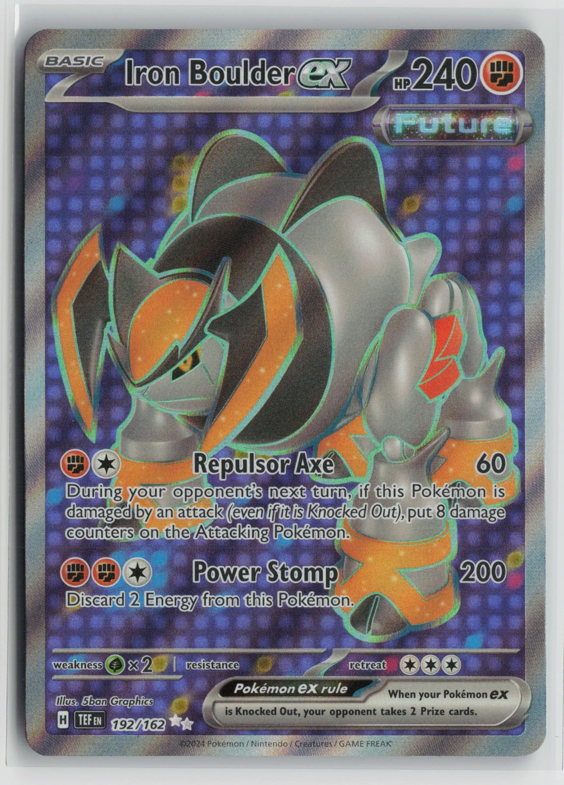 Iron Boulder ex - Ultra Rare Holo TEF 192/162 NM