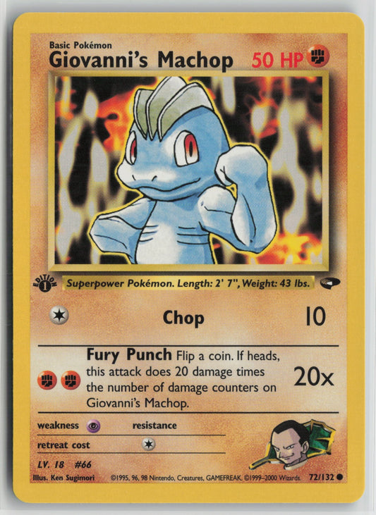 Giovanni's Machop Common 1st Edition G2 072/132 NM