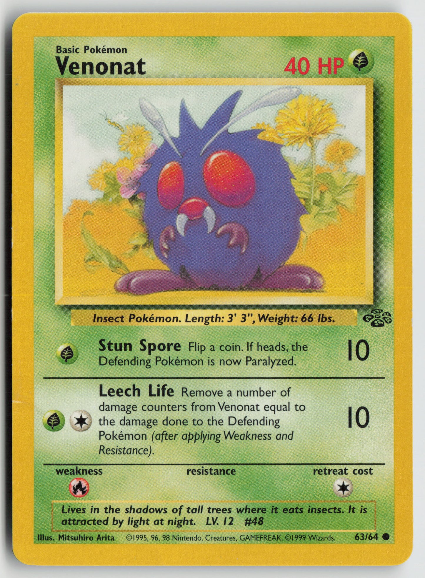 Venonat Common Jungle 63/64 DMG