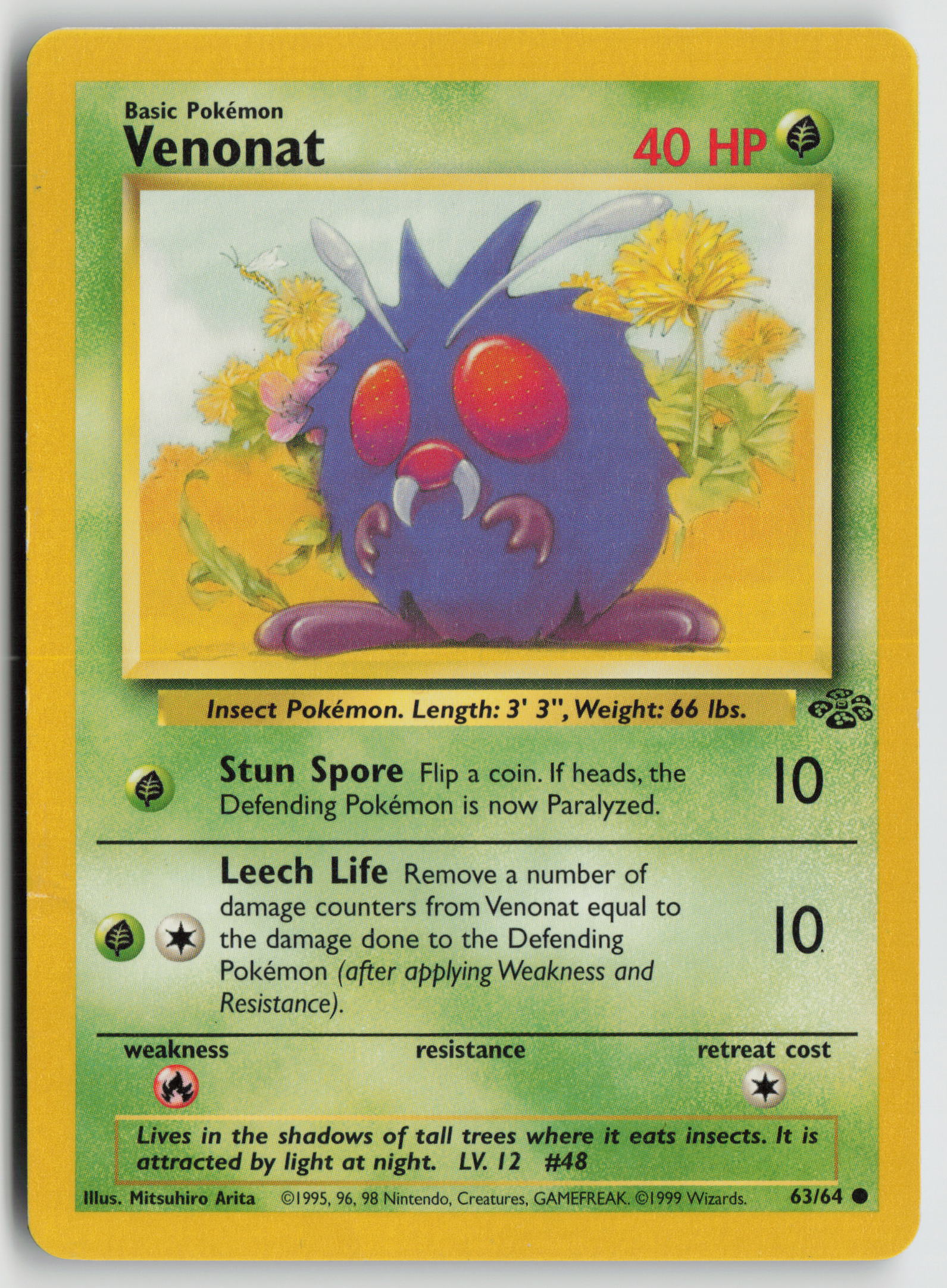 Venonat Common Jungle 63/64 DMG