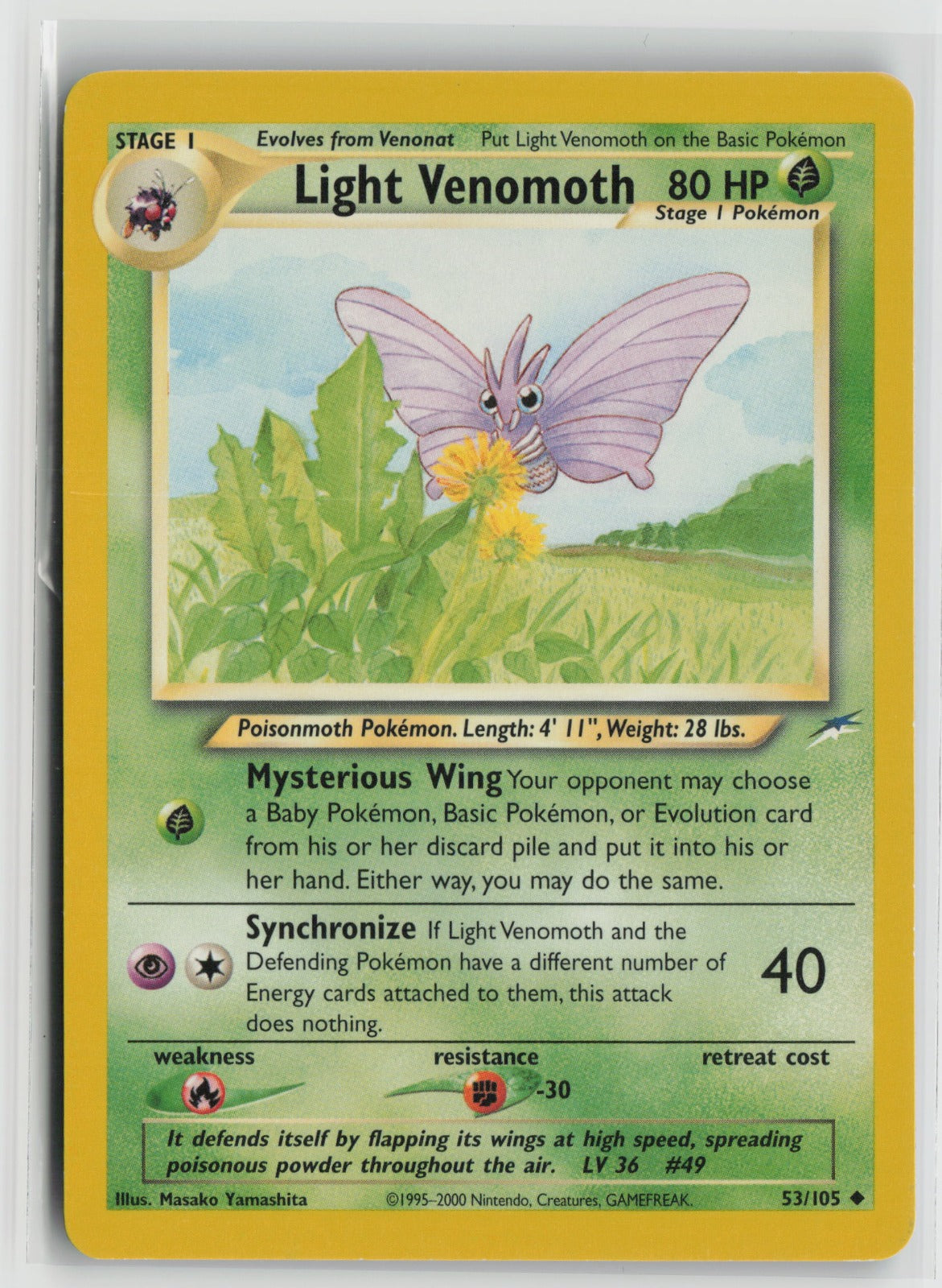 Light Venomoth Uncommon Unlimited N4 053/105 LP
